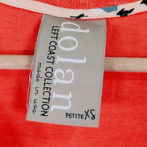 Anthropologie Dolan Ribbed Vneck Short Sleeve Fit And Flare Coral Dress - Picture 9 of 13